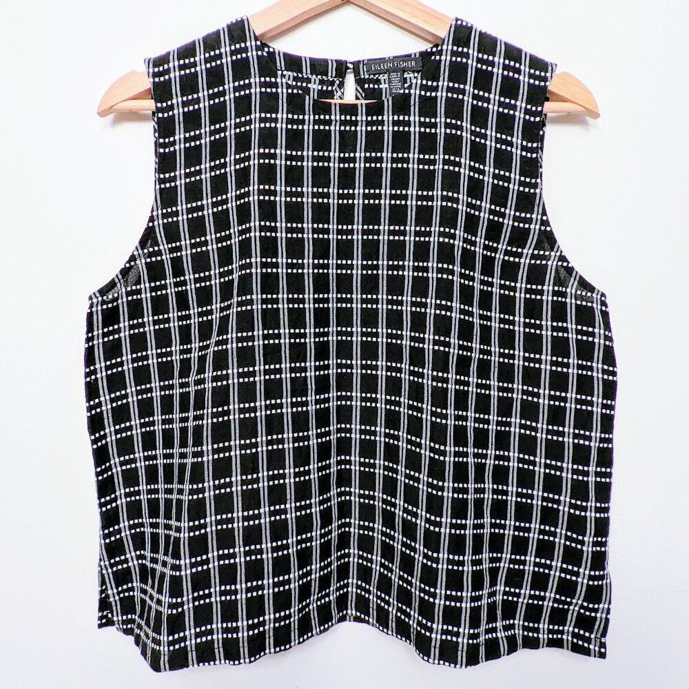 Eileen Fisher black tank top M